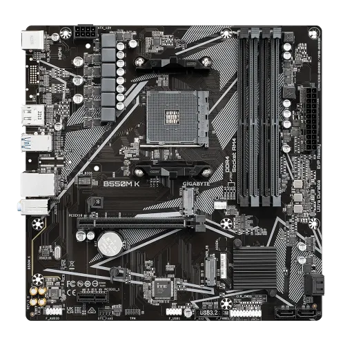 Gigabyte B550M K AMD AM4 Micro ATX Motherboard - Image 3