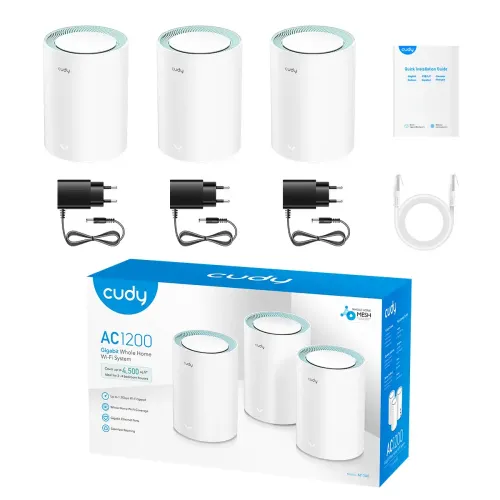 Cudy M1300 AC1200 Dual Band Gigabit Mesh Router (3 Pack) - Image 3